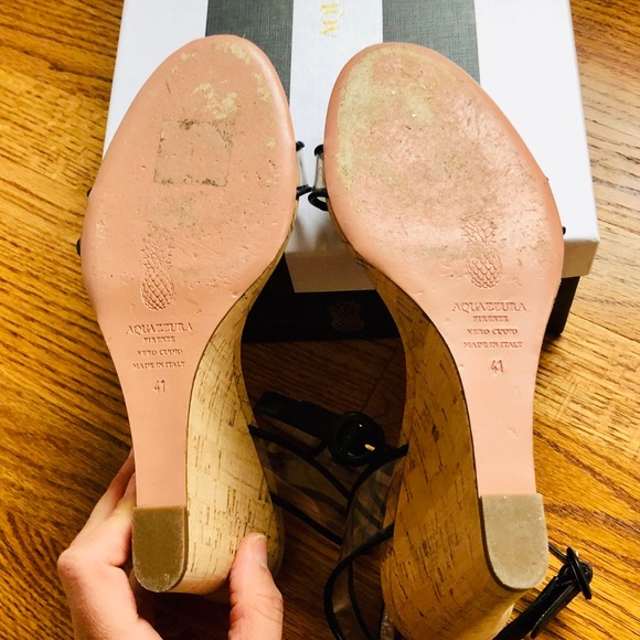 ⭐️⭐️SOLD ⭐️⭐️ LIKE NEW Aquazurra Minimalist Wedges - Picture 6 of 11